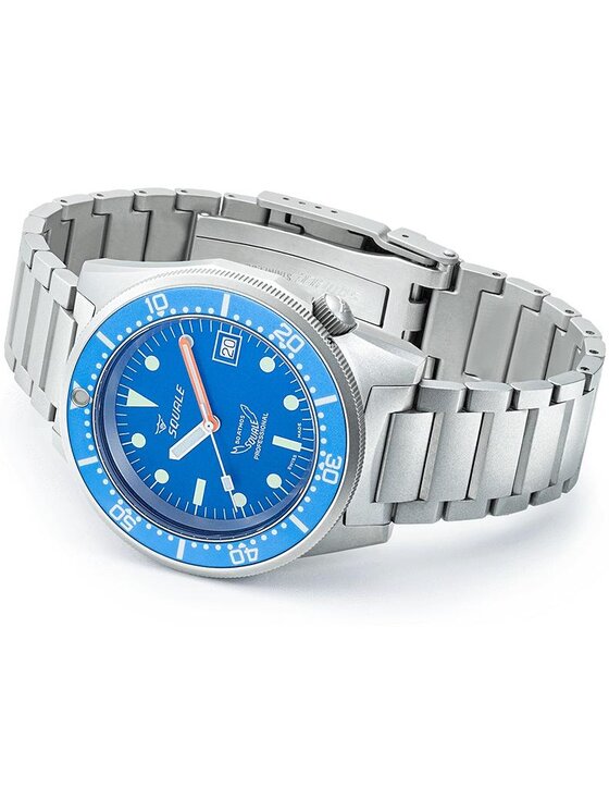 Squale Squale Zegarek 1521BLUEBL.SQ20S Srebrny