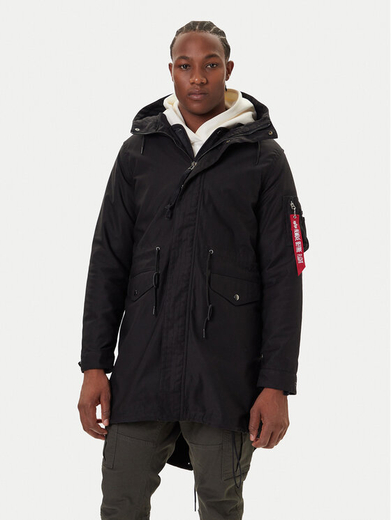 Alpha Industries Alpha Industries Parka Studio M-51 Fishtail 258112 Melns Regular Fit