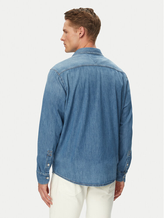 Tommy Jeans Tommy Jeans Τζιν πουκάμισο DM0DM23028 Μπλε Relaxed Fit