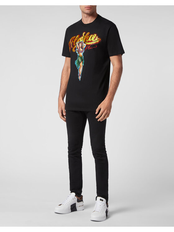 PHILIPP PLEIN PHILIPP PLEIN T-Shirt 1053 Czarny Regular Fit