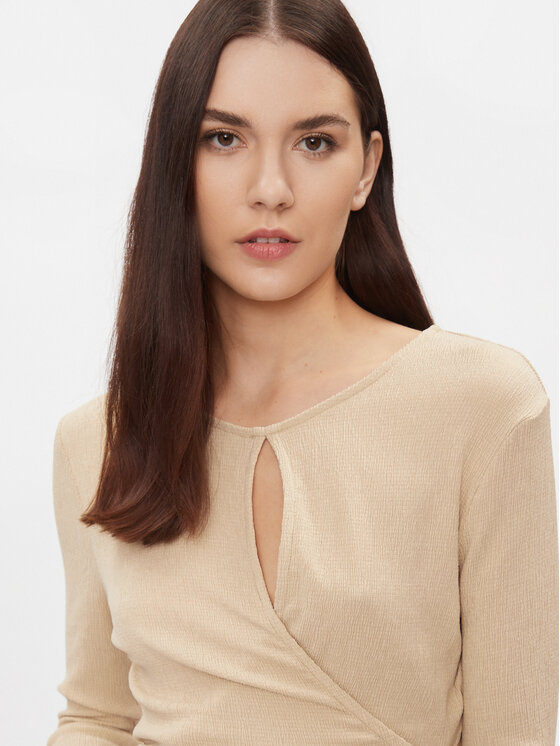 Calvin Klein Jeans Calvin Klein Jeans Bluza J20J222559 Bež Slim Fit