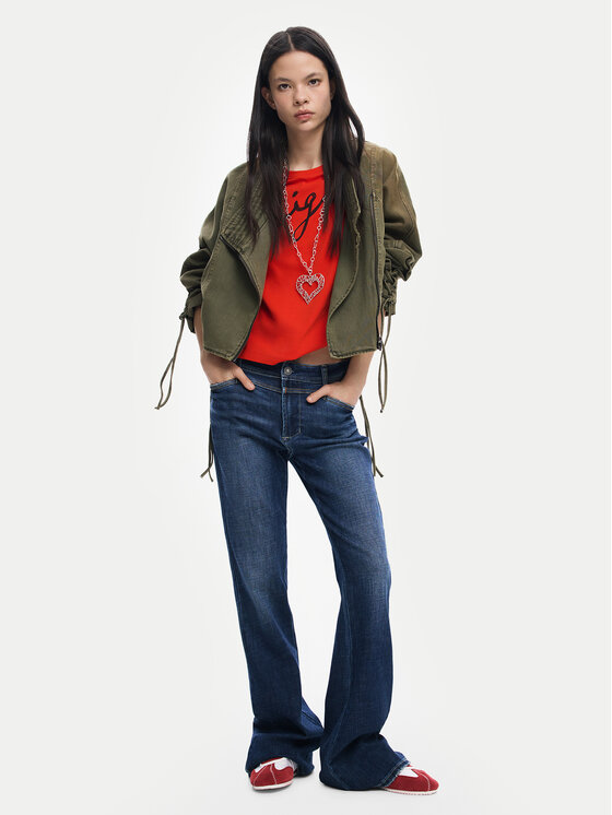 Desigual Desigual Tričko Florencia 26SWTK07 Červená Regular Fit