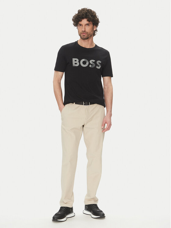 BOSS BOSS Póló Glamping 50537834 Fekete Regular Fit