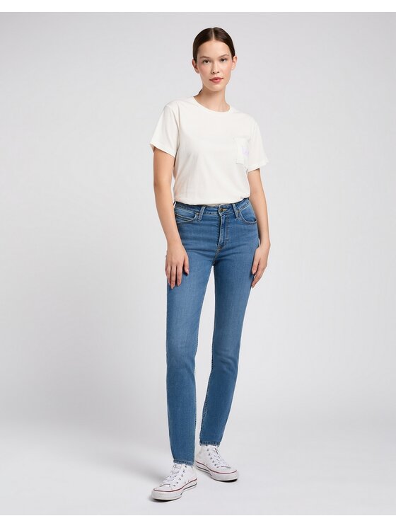 Lee Lee Jeansy 112351119 Niebieski Skinny Fit