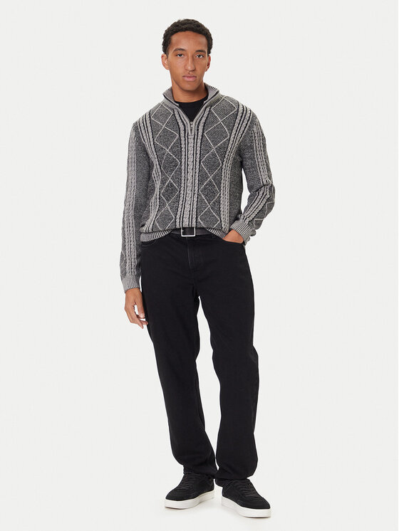 Guess Guess Pulover M5BR44 Z2ZK2 Gri Regular Fit