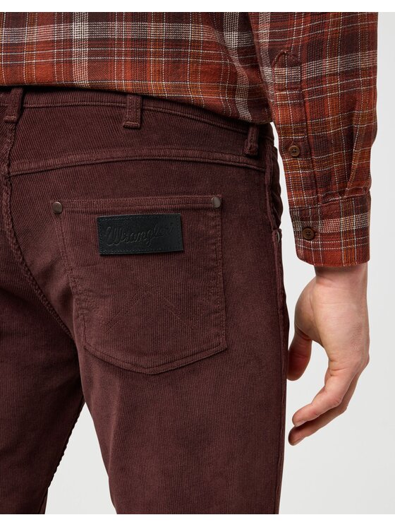 Wrangler Wrangler Spodnie materiałowe GREENSBORO Czerwony Straight Fit