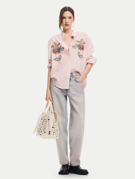 Desigual Desigual Риза Nagano 24WWCW40 Розов Regular Fit