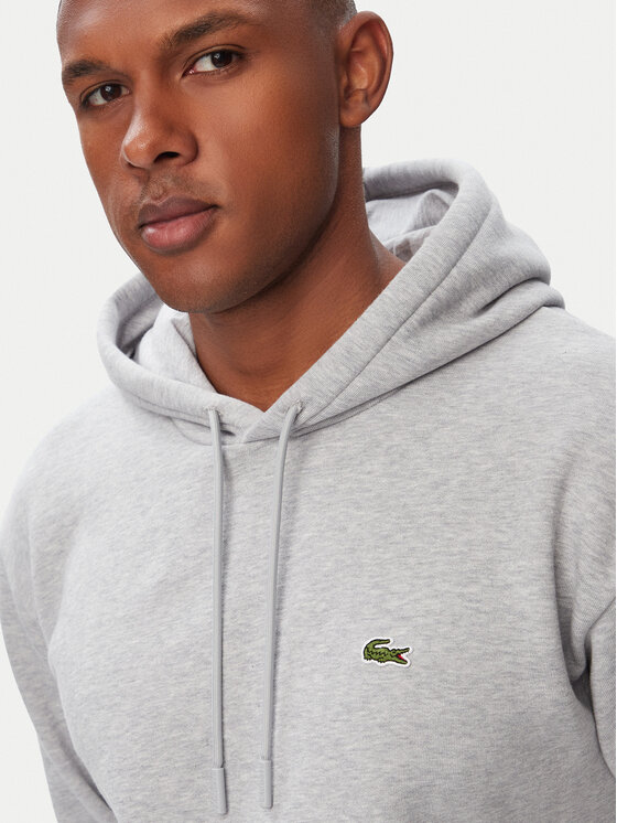 Lacoste Lacoste Mikina SH8863 Světle šedá Relaxed Fit