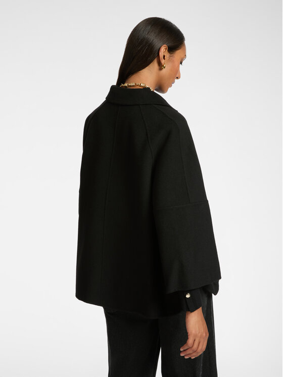 Elena Mirò Elena Mirò Cappotto 8038Z000011N033 Nero A-Line Fit