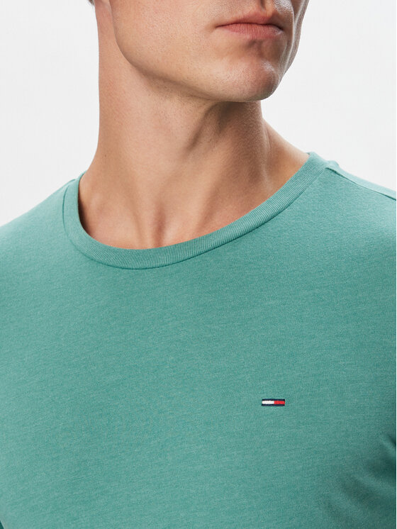 Tommy Jeans Tommy Jeans T-Shirt DM0DM20363 Zielony Slim Fit