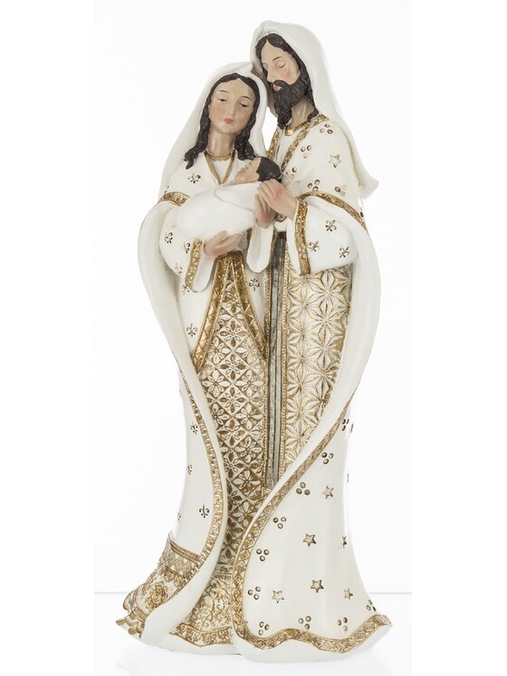 MIAhome MIAhome Figurka świąteczna SZOPKA BOŻONARODZENIOWA-3 Biały