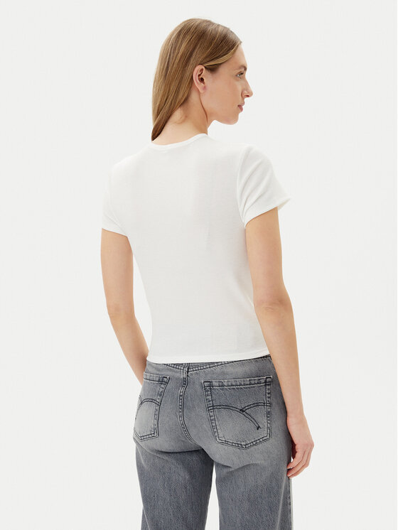 ONLY ONLY Marškinėliai Daniella 15350554 Balta Slim Fit