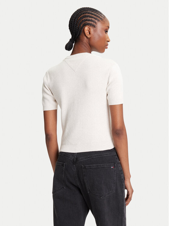 Tommy Jeans Tommy Jeans Džemper Essential DW0DW19336 Bež Regular Fit