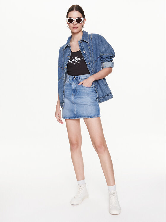 Pepe Jeans Pepe Jeans Джинсова спідниця Rachel Skirt PL900979PE9 Голубий Regular Fit