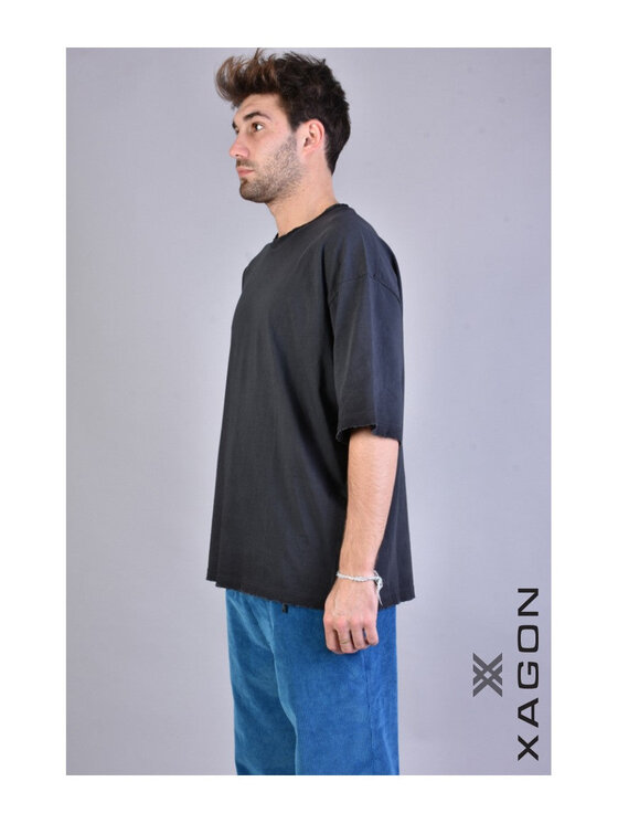 Xagon Xagon T-shirt 23082ZLTM99 Nero Oversize