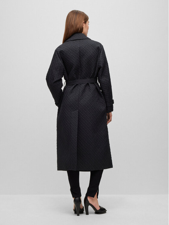 BOSS Boss Trench Pelkate 50494220 Crna Regular Fit