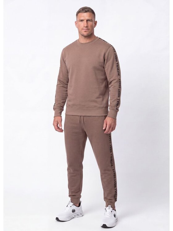 PITBULL PITBULL Bluza ARBOR TAPE Brązowy Regular Fit