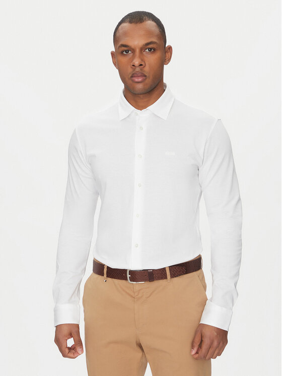 BOSS BOSS Krekls Mysoft 50519748 Balts Slim Fit
