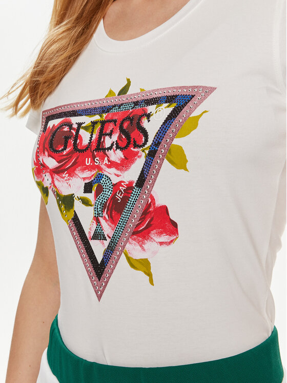Guess Guess T-krekls W4YI71 J1314 Balts Regular Fit