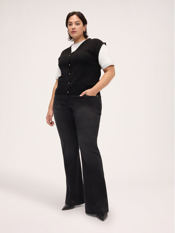 Fiorella Rubino Fiorella Rubino Jeansy P425T105335N033 Czarny Flare Fit