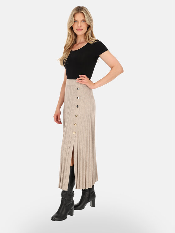 L’AF L’AF Spódnica maxi Aura Beżowy Regular Fit