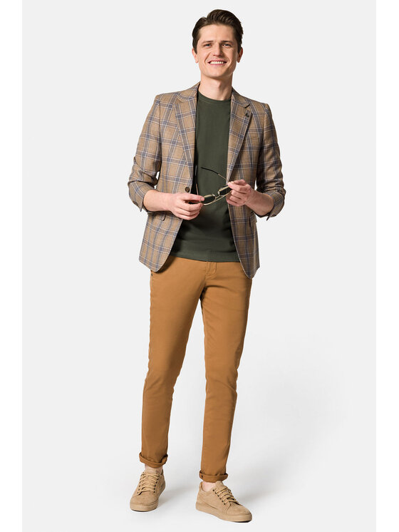 Lancerto Lancerto Marynarka Timaru MA131123000006 Beżowy Slim Fit