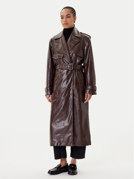 HUGO HUGO Kevad-sügis mantel Malitte-1 50542286 Pruun Relaxed Fit