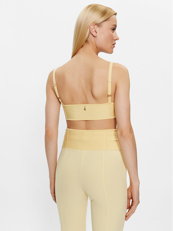 Patrizia Pepe Patrizia Pepe топ 2K0172/K095-Y433 Жълт Slim Fit