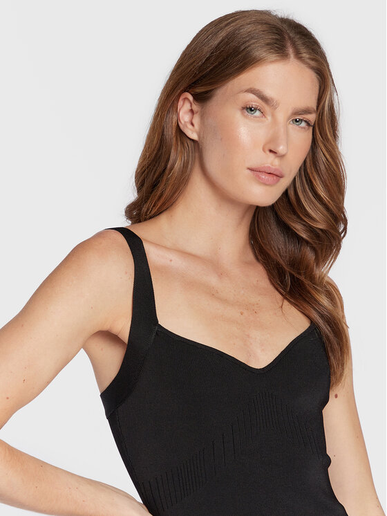Guess Guess Sukienka dzianinowa Mirage Anise W2YK0C Z2XY0 Czarny Slim Fit