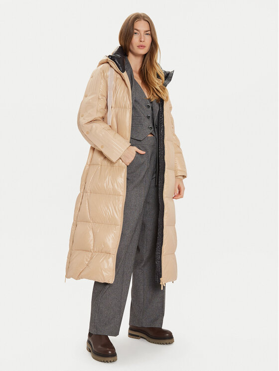 ViCOLO ViCOLO Vatovaná bunda TS0025 Béžová Regular Fit