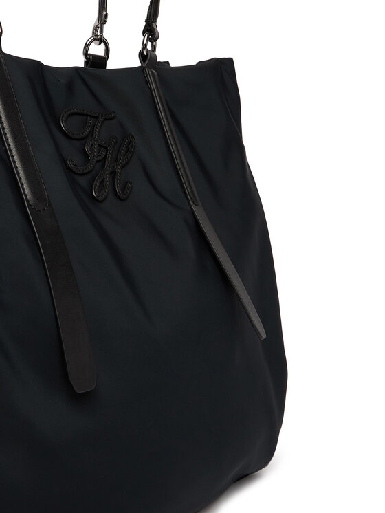 Tommy Hilfiger Tommy Hilfiger Torbica Th Elevated Nylon Tote AW0AW18406 Crna