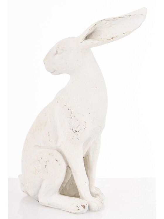 MIAhome MIAhome Figurka siedzący królik 26x19x9,5 cm ALBUS-3 Biały