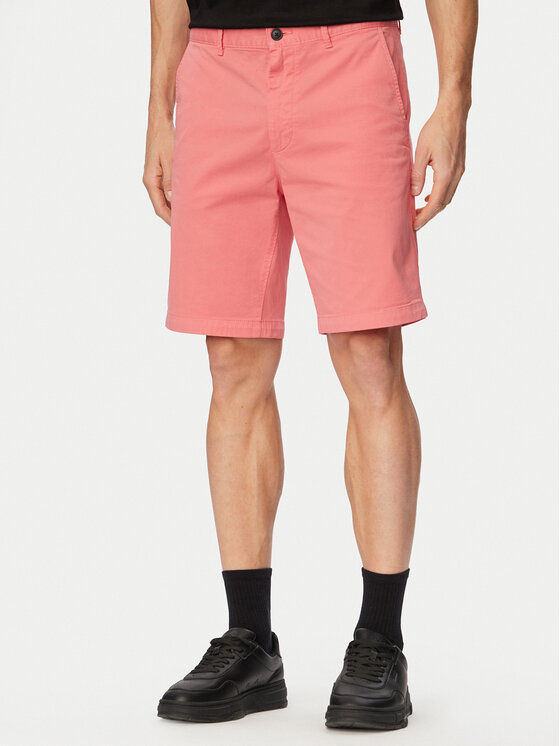 BOSS BOSS Kratke hlače iz tkanine 50536723 Svetlo rdeča Slim Fit