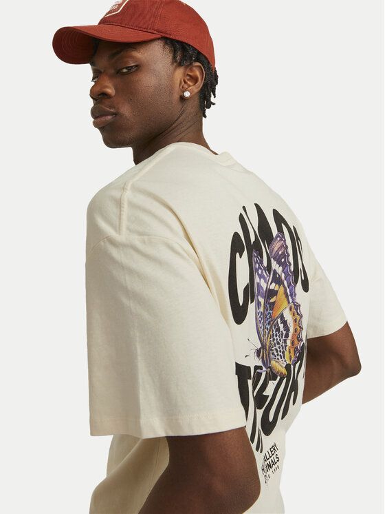 Jack&Jones Jack&Jones T-krekls Jorfrutti 12256926 Écru Wide Fit