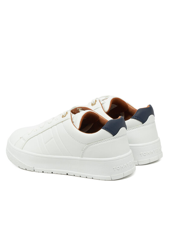 Tommy Hilfiger Tommy Hilfiger Snīkeri Low Cut Lace-Up Sneaker T3X9-33857-1355 S Balts
