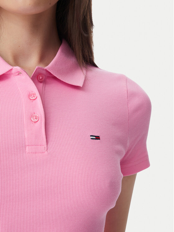 Tommy Jeans Tommy Jeans Poloshirt DW0DW22327 Hellrosa Slim Fit