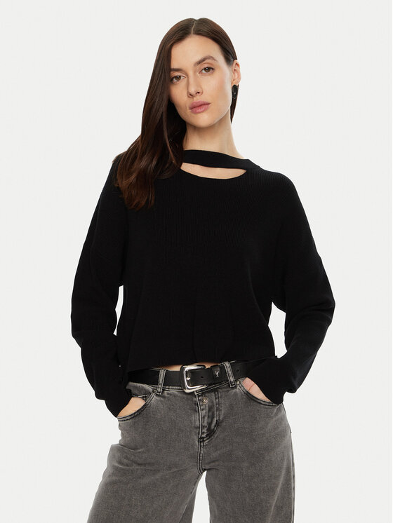 Kontatto Sveter 3M7760 Čierna Relaxed Fit