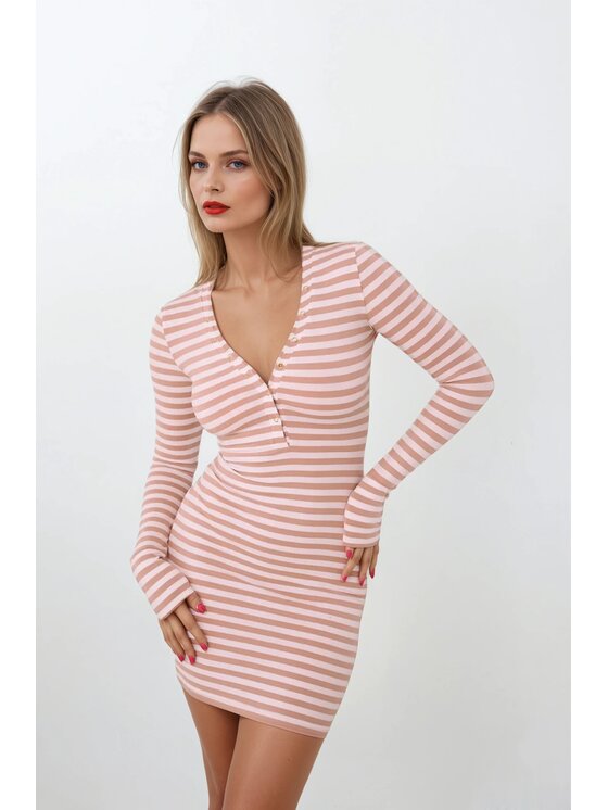 Nudyess Nudyess Úpletové šaty Kobi mini Farebná Fitted Fit