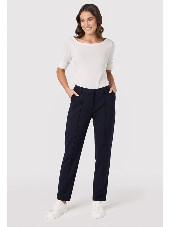 QUIOSQUE QUIOSQUE Bavlnené nohavice QUIOSQUE 3VF001802 Tmavomodrá Regular Fit