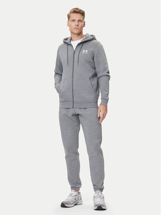 Under Armour Under Armour Majica dugih rukava UA Essential Fleece FZ Hood 1373881 Siva Regular Fit
