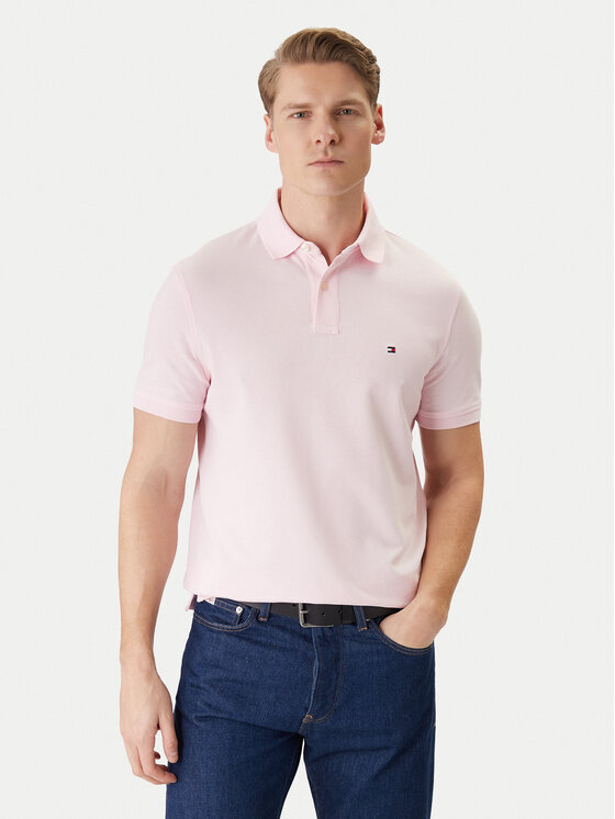 Tommy Hilfiger Tommy Hilfiger Polo 1985 MW0MW17770 Różowy Regular Fit