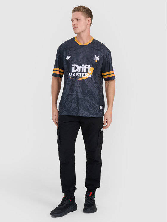4F 4F T-Shirt TEAMWEAR Czarny Oversize