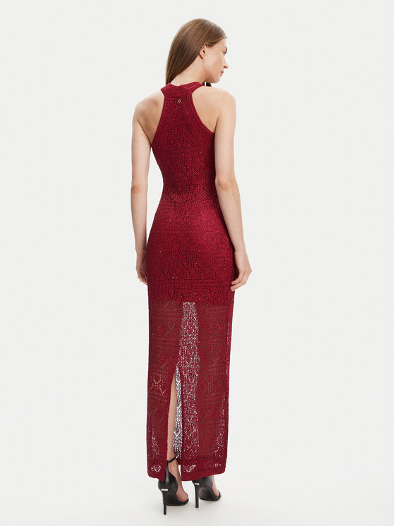 Guess Guess Strickkleid W5YK48 Z37G0 Dunkelrot Slim Fit