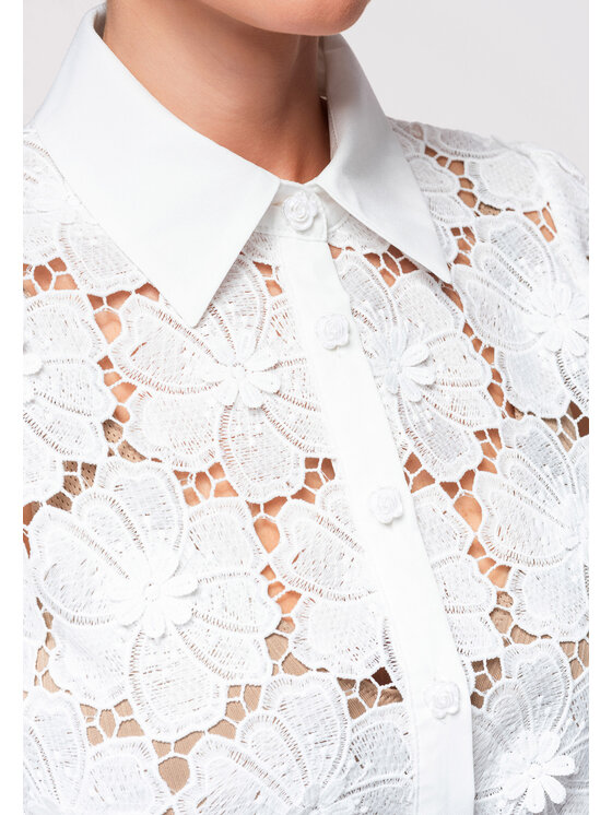Ombre Ombre Koszula OW-SH-E0038 Biały Slim Fit