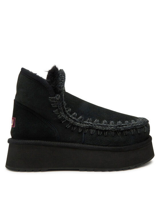 Mou Mou Μπότες Χιονιού Mini Eskimo Platform Boot FW681000A Μαύρο