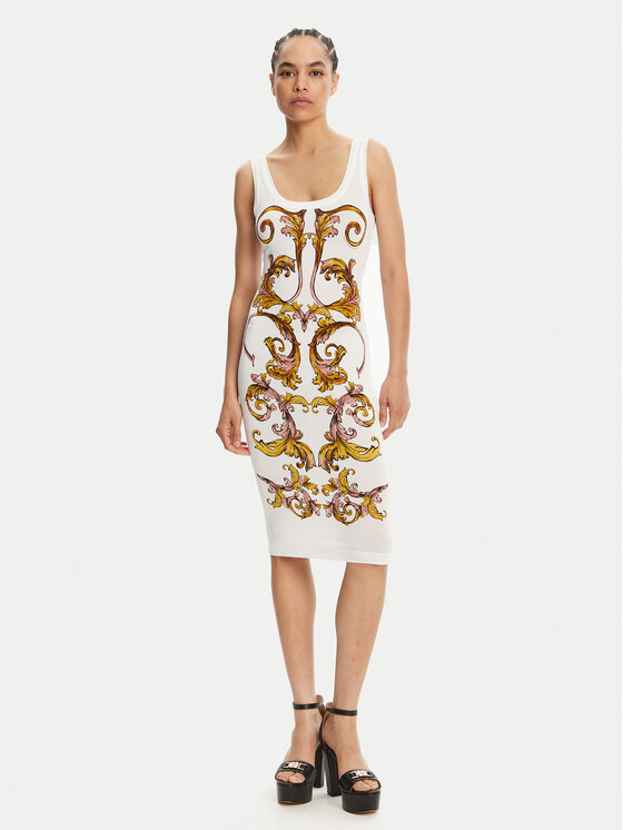 Versace Jeans Couture Versace Jeans Couture Ежедневна рокля 78HAO9P6 Бял Slim Fit