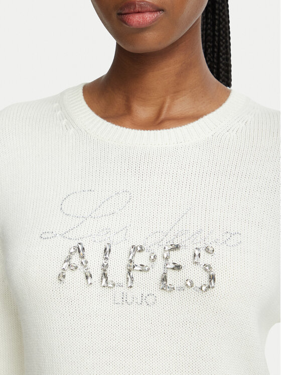 Liu Jo Sport Liu Jo Sport Sweter TF6160 MA22S Kremowy Regular Fit