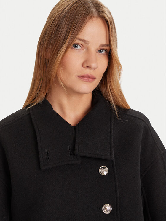 Morgan Morgan Wollmantel 252-GSTAM Schwarz Regular Fit