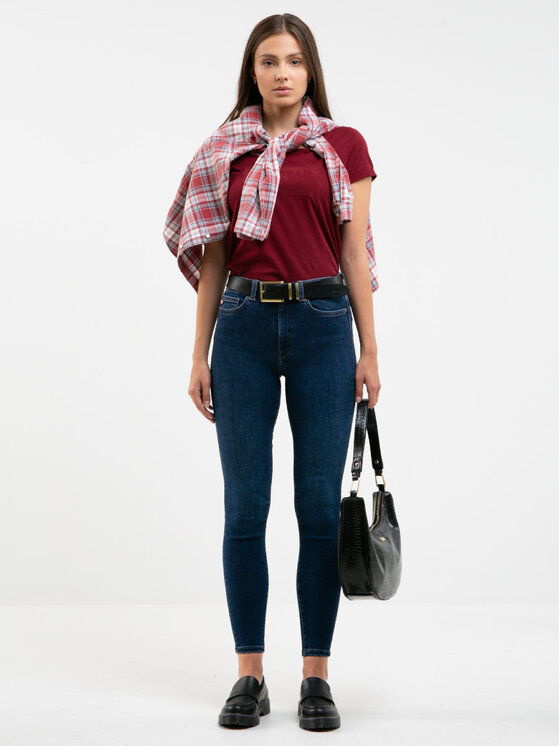 BIG STAR BIG STAR Jeansy MELINDA HIGH WAIST_517_190 Granatowy Curvy Fit