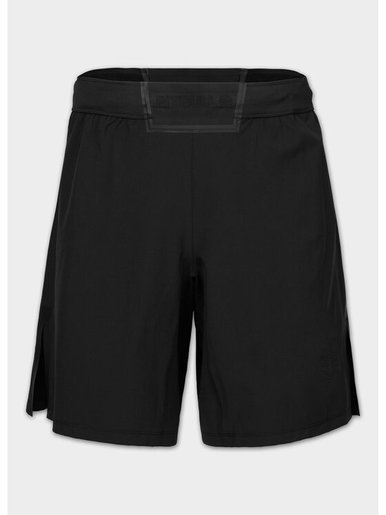 PITBULL PITBULL Szorty sportowe SMALL LOGO Czarny Regular Fit